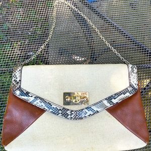 Pre owned Aldo canvas clutch/shoulder bag